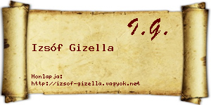 Izsóf Gizella névjegykártya