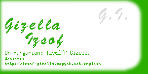 gizella izsof business card